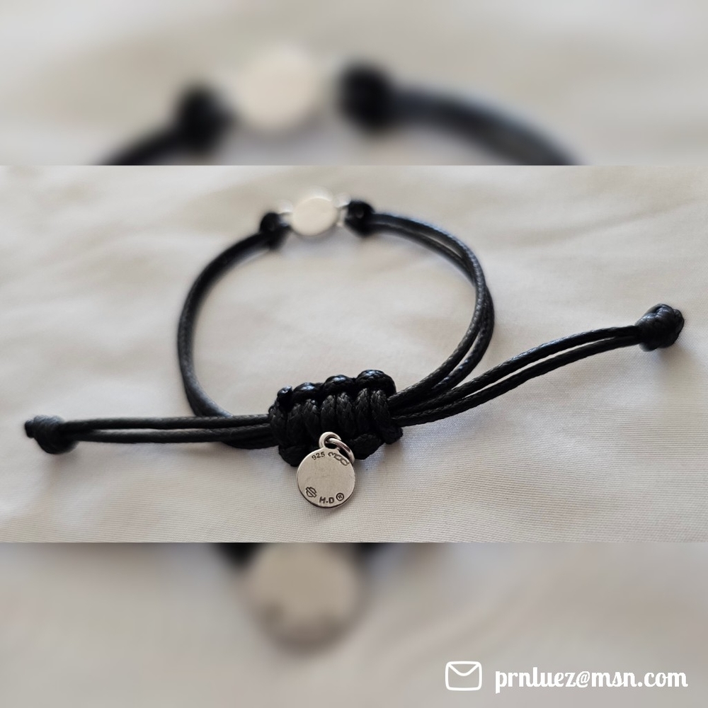 Harley Davidson Women's Bar & Shield Outline Cord Bracelet - Picture 4 of 8